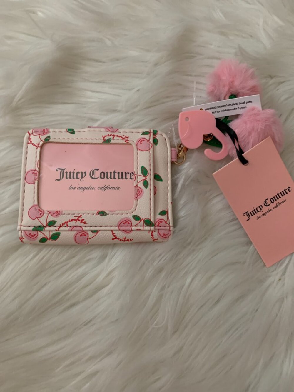 JUICY COUTURE Cherry Girl Mini Wallet in Soft White/Flamingo Pink - Picture 4 of 5